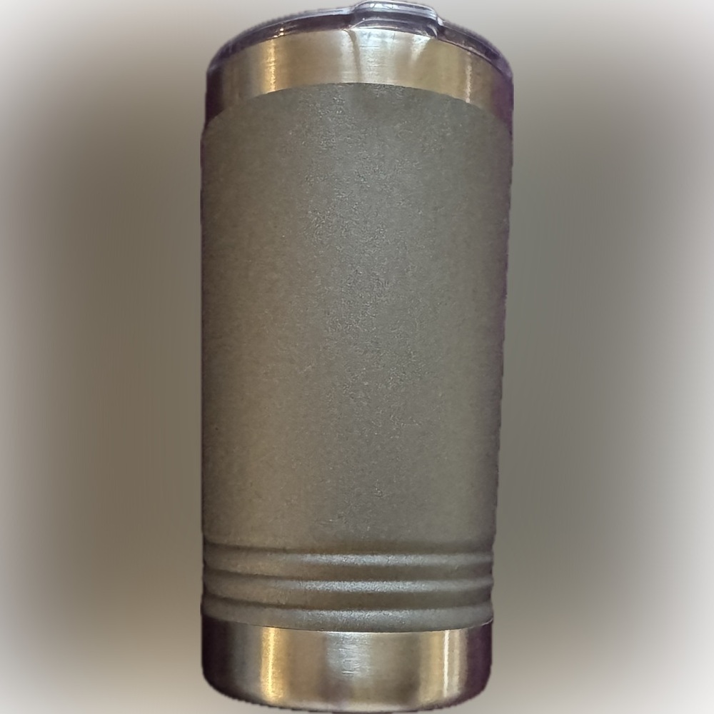 Silver Gray 18 oz tumbler with Lid and Laser Engraved Anchor ⚓️ Sailor 🛟 Design - Picture 3 of 5